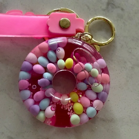 Colorful Candy Keychain/Bag Charm with Pink Strap - Picture 6 of 8